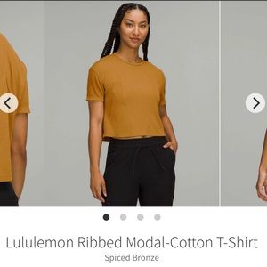Ribbed modal-cotton tee shirt